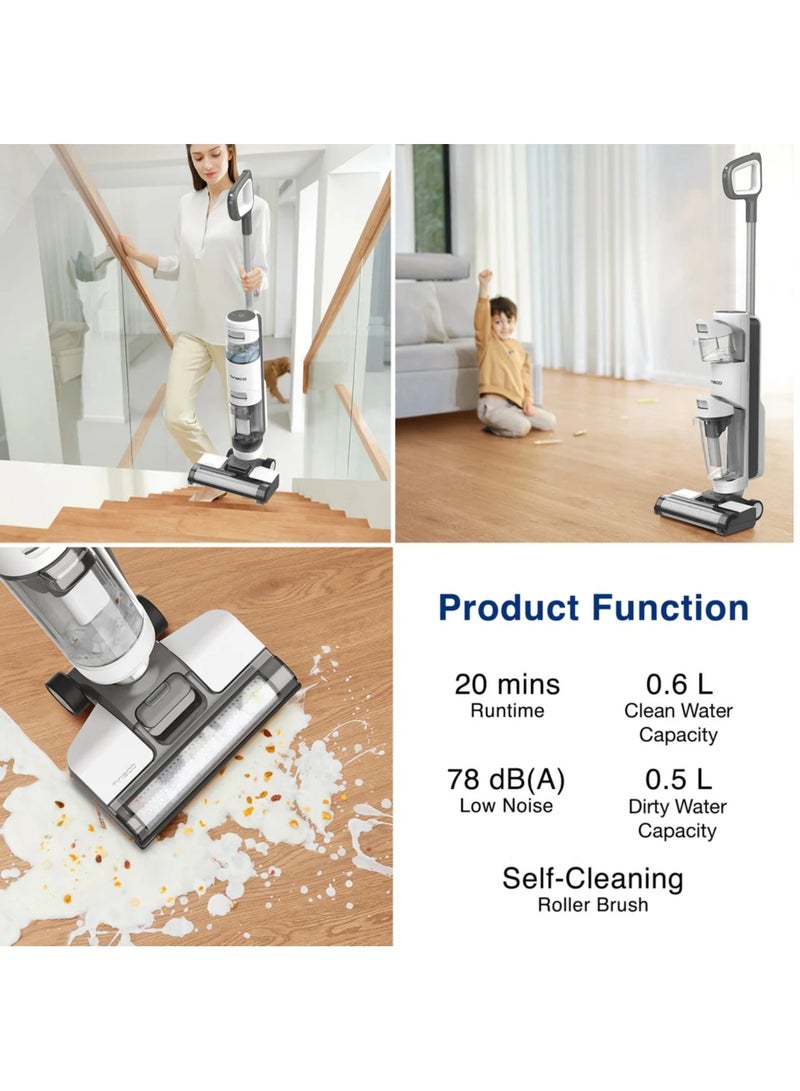 Compact Cordless Vacuum and Floor Washer iFLOOR 3 BREEZE,Floor Cleaner and Mop One-Step Cleaning for Hard Floors 0.55 L 190 W FW040400MY iFLOOR 3 Breeze