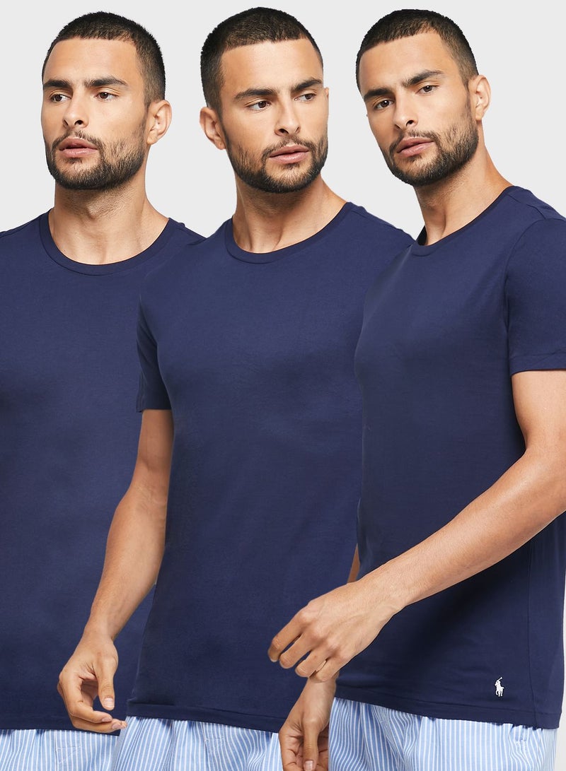 3 Pack Assorted Crew Neck T-Shirt