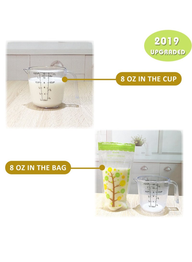 112 Piece Baby Self-standing Bottom Design Breast Milk Storage Bags With Double Zipper, 250 ml