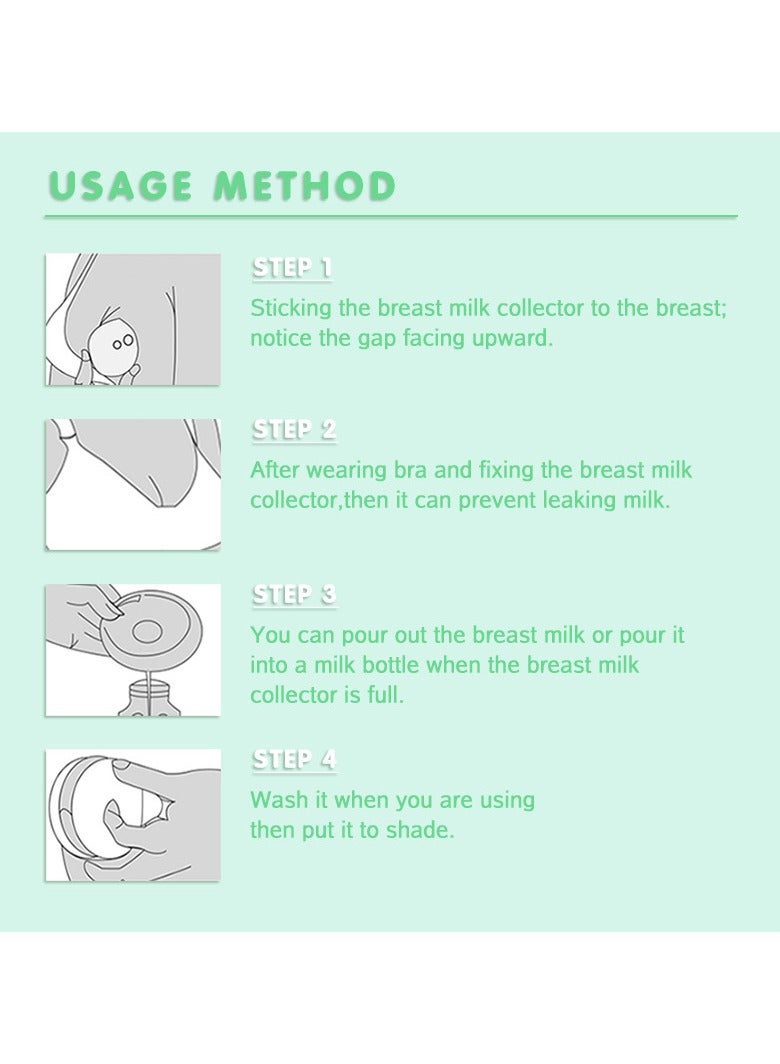 Breastfeeding Set,4 Piece Baby Self-standing Bottom Design Breast Milk Storage Bags With Double Zipper, 250 ml，2 Breastmilk Collector，1 Storage bag