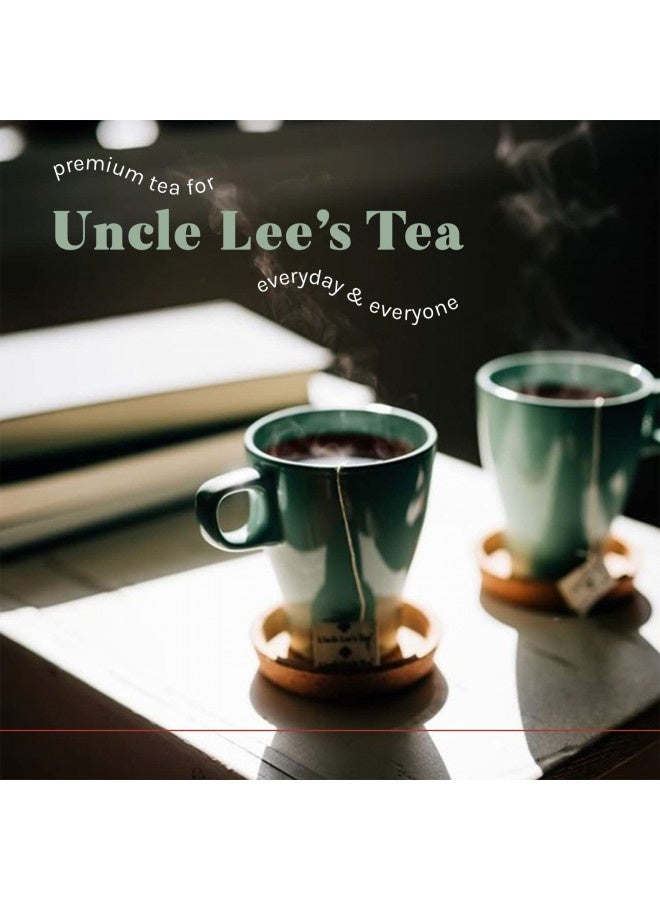 Uncle Lee’S Organic Pu-Erh Tea, 100% Natural Chinese Tea, Fresh And Full Earthy Flavor, Enjoy As Hot Tea Or Iced Tea Beverages, Coffee Alternative, 18 Tea Bags Per Box