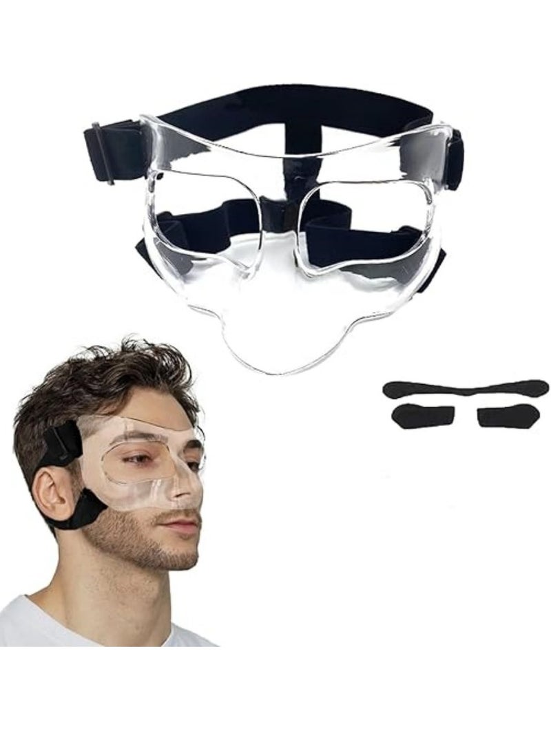 Nose Guard for Broken Nose, Face Shield Masks for Soccer and basketball Sports, Adjustable for Adults and Teenagers, Suitable for Men and Women