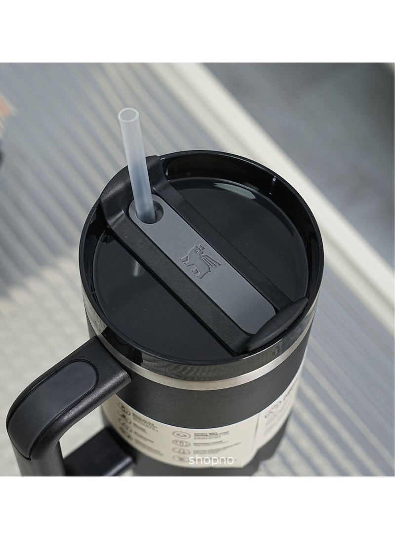 1PC Quencher H2.0 FlowState Stainless Steel Vacuum Insulated Tumbler with Lid and Straw for Water, Iced Tea or Coffee, 40 oz