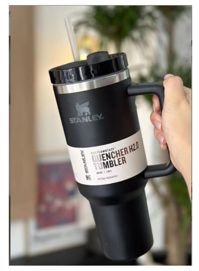 1PC Quencher H2.0 FlowState Stainless Steel Vacuum Insulated Tumbler with Lid and Straw for Water, Iced Tea or Coffee, 40 oz