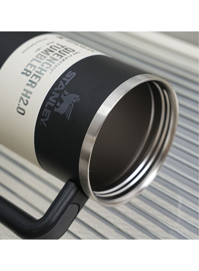 1PC Quencher H2.0 FlowState Stainless Steel Vacuum Insulated Tumbler with Lid and Straw for Water, Iced Tea or Coffee, 40 oz