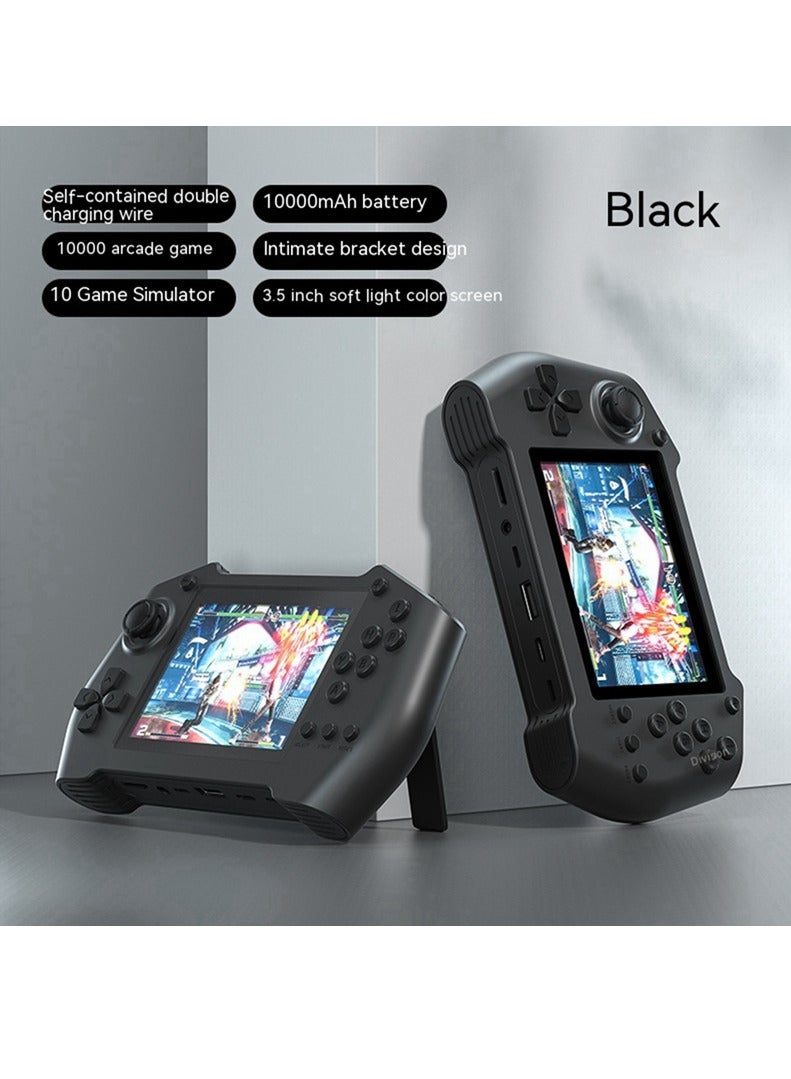 DY14 Retro Game Console 32G 10000 Games Handheld Game Console Supports Dual Game Controllers 10000 Mah Power Bank (Black)