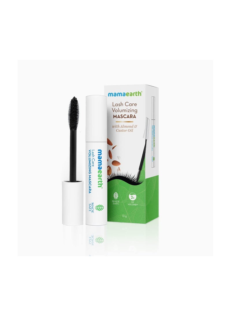 Mamaearth Lash Care Volumizing Mascara with Castor Oil & Almond Oil for 2X Instant Volume - 13 g