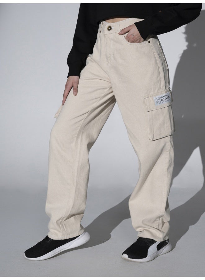 Women Offwhite Jeans - Classic and Versatile Everyday Wear