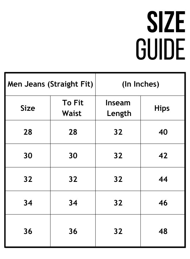 Men’s Straight Tapered Indigo Jeans – Trendy and Easy