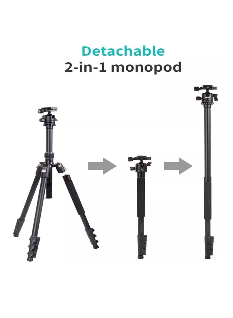 2-IN-1 Monopod tripod 360° Rotation Ball Head with Stable Hook 2-IN-1 Monopod Professional Tripod Stand for Tablet Mobile DSLR camera Action camera(Type 325-NB30)