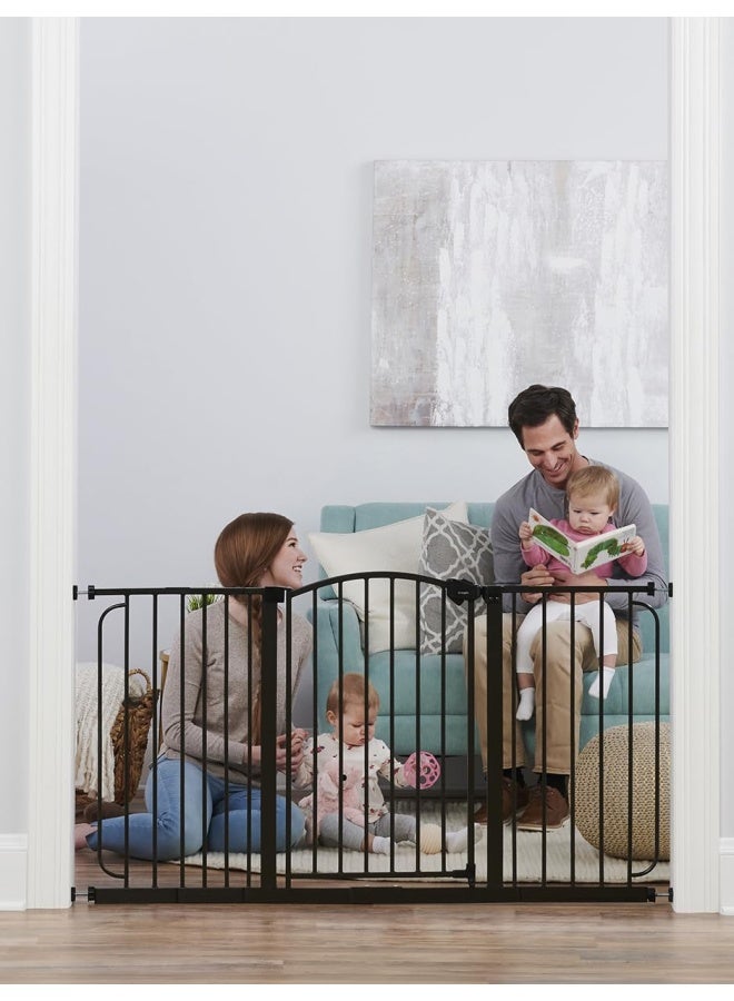 - Home Accents 74 148-Cm Super Wide Safety Gate  Includes 15-Cm  20-Cm And 30-Cm Extension Kit  4 Pack Of Wall Mount Kit Black 58 Inches 0390 Br