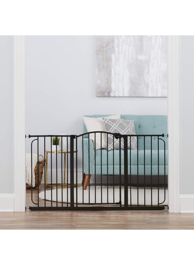 - Home Accents 74 148-Cm Super Wide Safety Gate  Includes 15-Cm  20-Cm And 30-Cm Extension Kit  4 Pack Of Wall Mount Kit Black 58 Inches 0390 Br