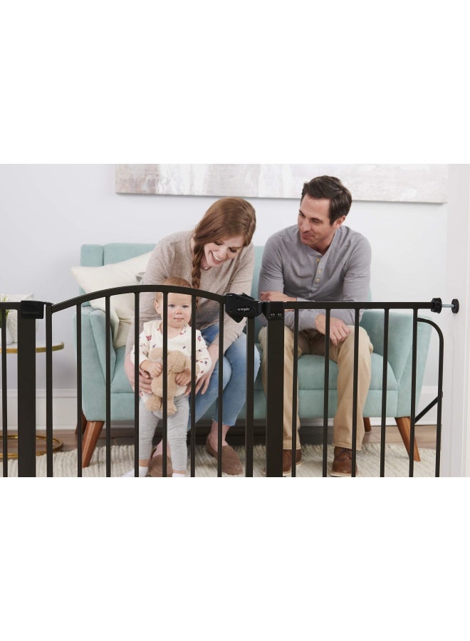 - Home Accents 74 148-Cm Super Wide Safety Gate  Includes 15-Cm  20-Cm And 30-Cm Extension Kit  4 Pack Of Wall Mount Kit Black 58 Inches 0390 Br