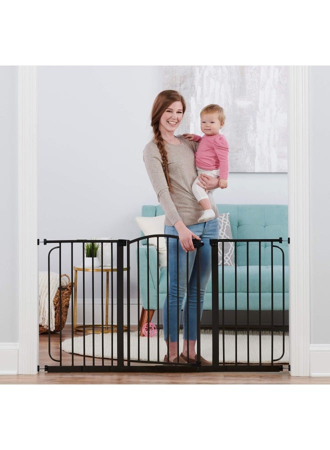 - Home Accents 74 148-Cm Super Wide Safety Gate  Includes 15-Cm  20-Cm And 30-Cm Extension Kit  4 Pack Of Wall Mount Kit Black 58 Inches 0390 Br