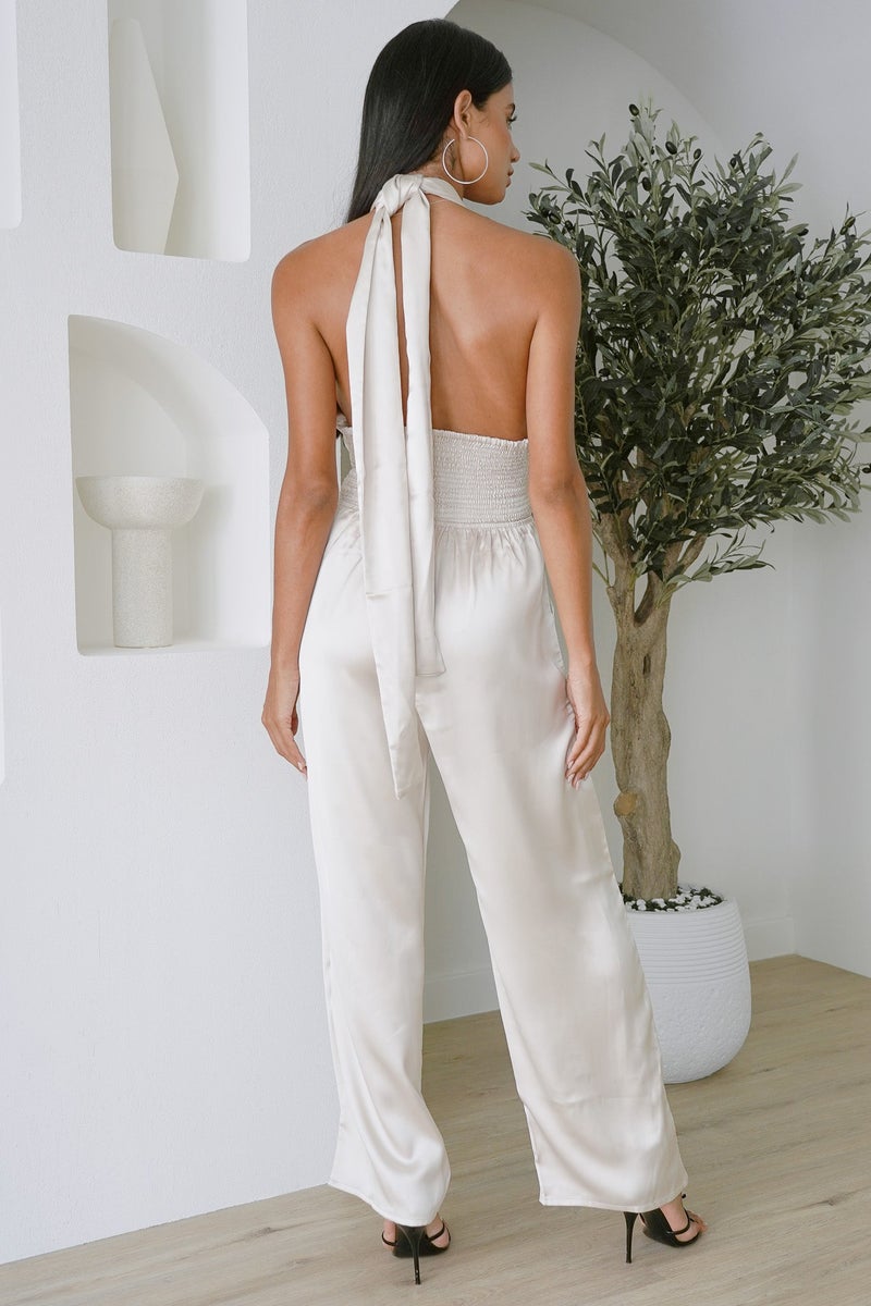 Satin Halterneck Jumpsuit