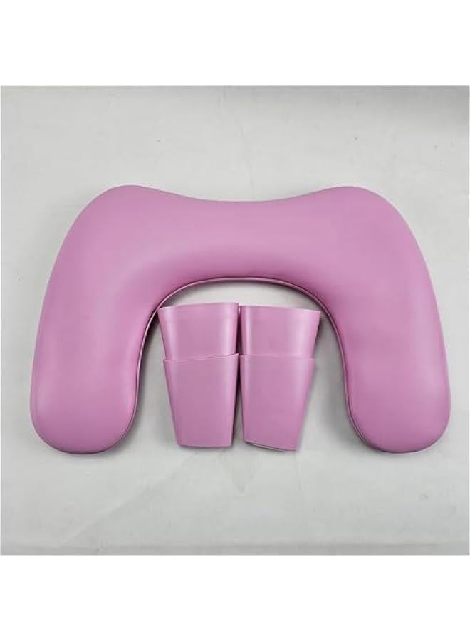 U Shape Arm Rest,Breathable Nail Hand Pillow,Professional Portable Manicure Armrest for Home DIY,Nail,Personal, pink, 45cmx30cmx19cm