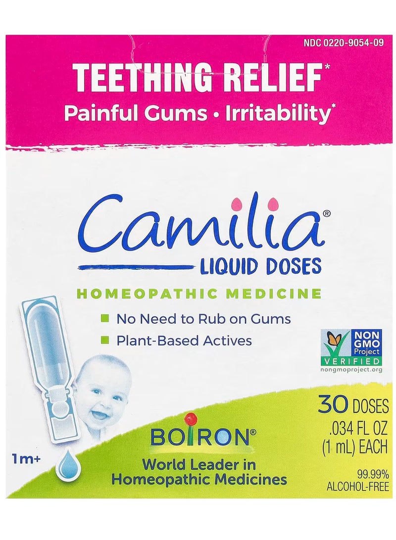 Camilia Teething Drops for Daytime and Nighttime Relief of Painful or Swollen Gums and Irritability in Babies - 30 Count