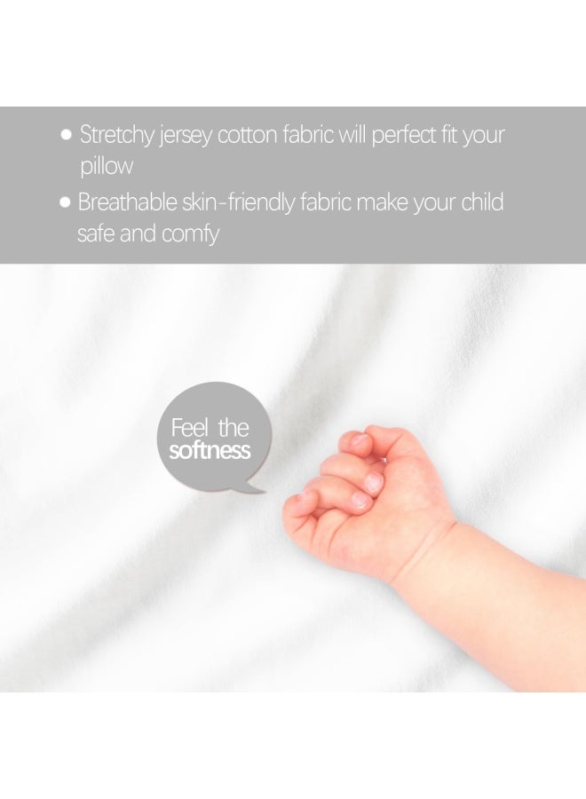 Baby Toddler Pillow 2 Pack With Pillowcase (13 X 18), Baby Toddler Pillows For Sleeping, Machine Washable Soft Travel Pillow
