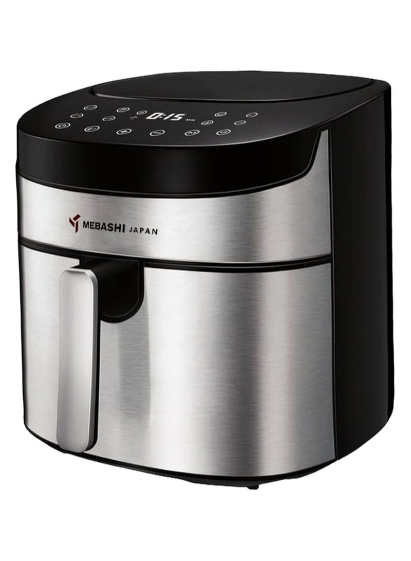 Mebashi 7.5 Ltr Air Fryer, Timer 60 Mins, Ideal for Meat, Fish, Vegetables, French Fries, Temperature Control 80°C-200°C (ME-AF970)(1600-1800W)