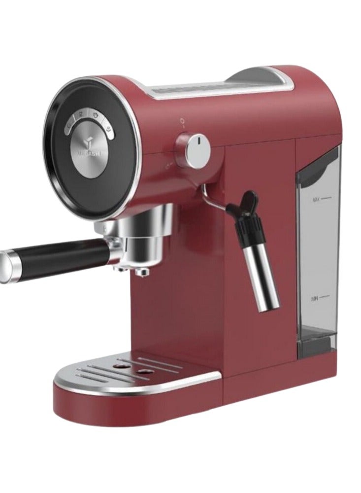 MEBASHI ME-ECM2032 Espresso Coffee Machine - 0.9L, 20 Bar, with PID Temperature System and 360° Rotatable Steam Nozzle (Red)1360W