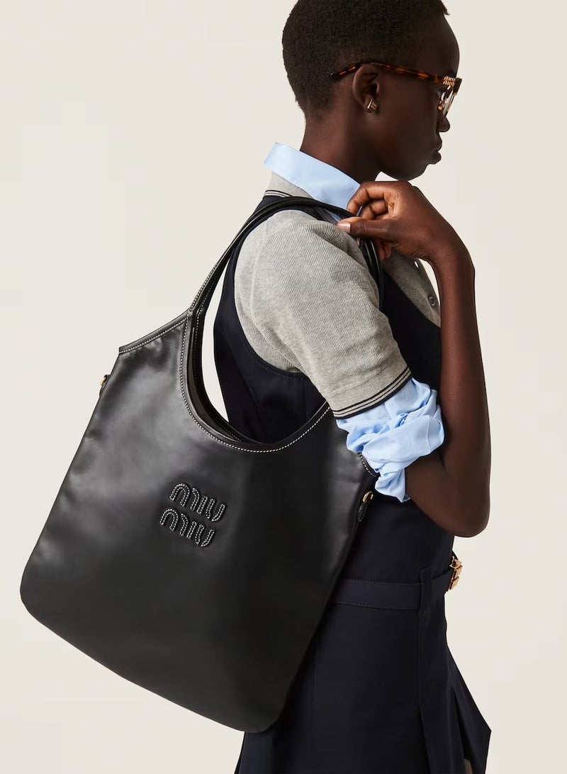 MIU IVY leather tote bag shoulder