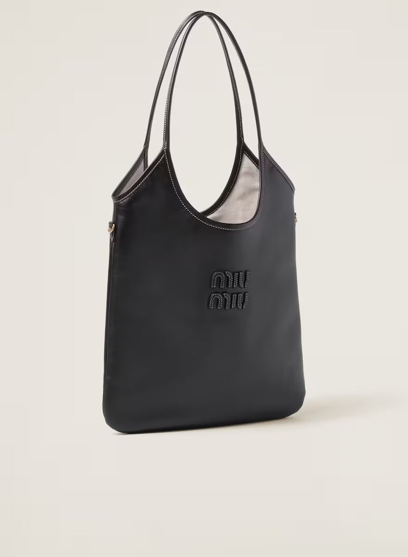 MIU IVY leather tote bag shoulder