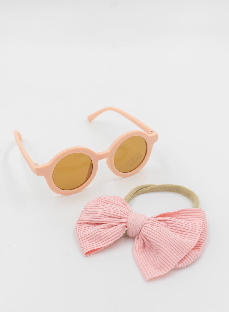 Glasses and Headband Set For Babies and Girls Pink Colour