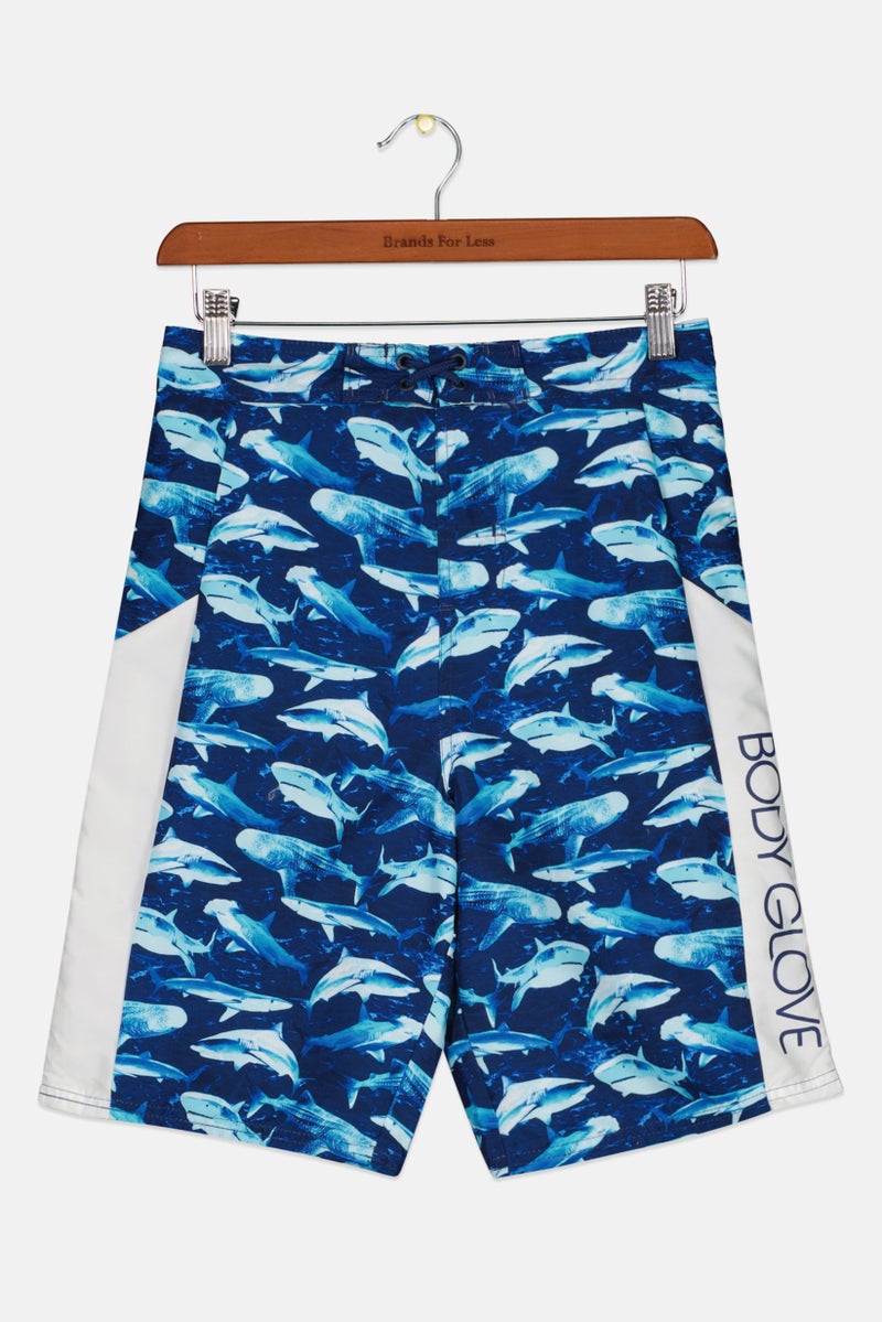 Kids Boy Allover Print Board Short, Blue Combo