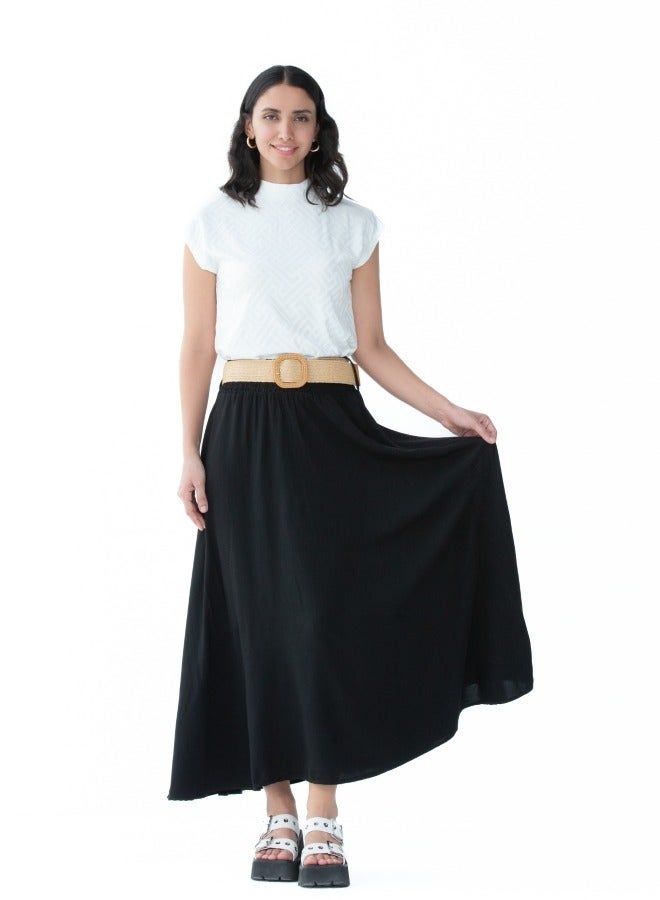 Elegant Black Maxi Skirt