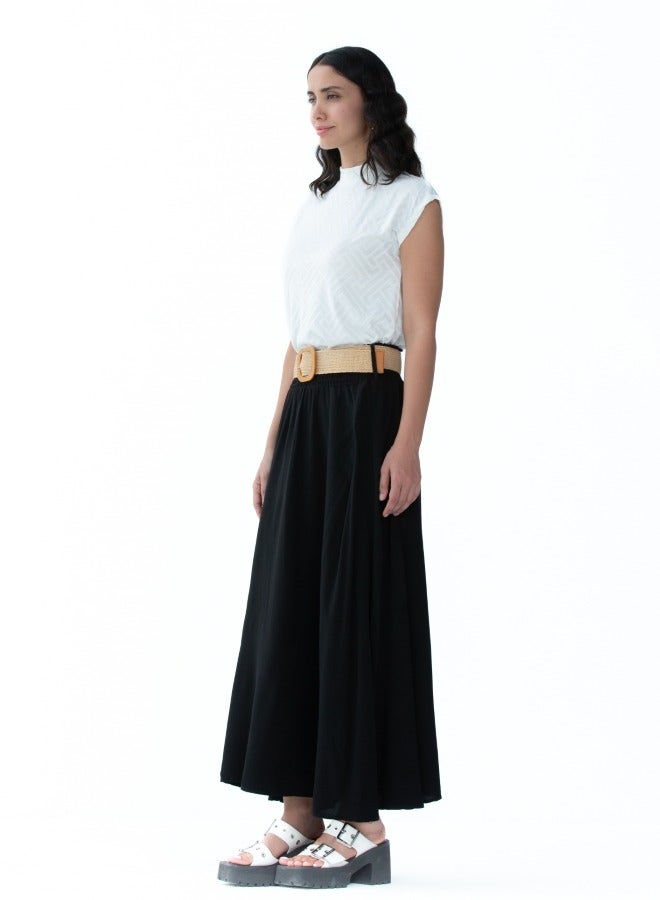 Elegant Black Maxi Skirt