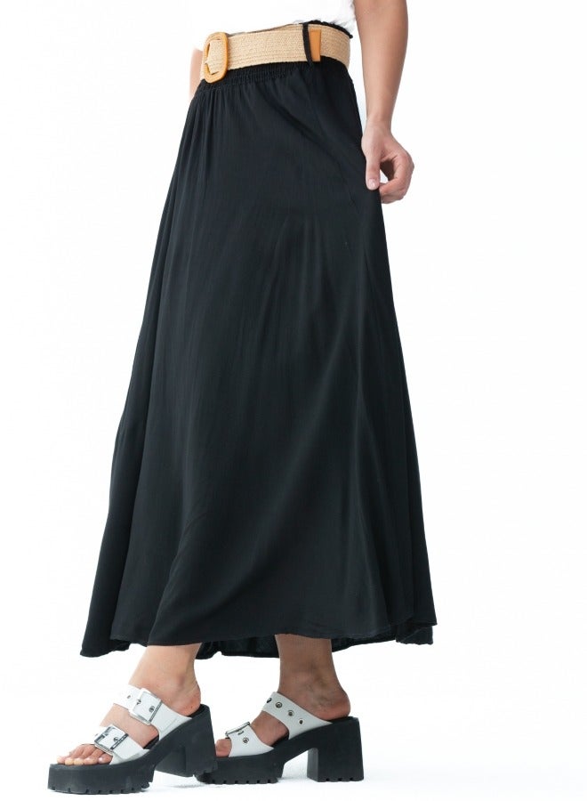 Elegant Black Maxi Skirt