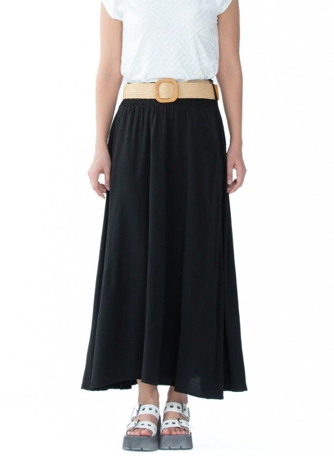 Maxi Skirt with Belt - Comfortable and Versatile