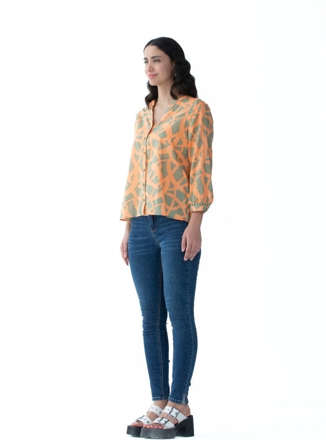 Color Printed Blouse. Bold and Trendy Design