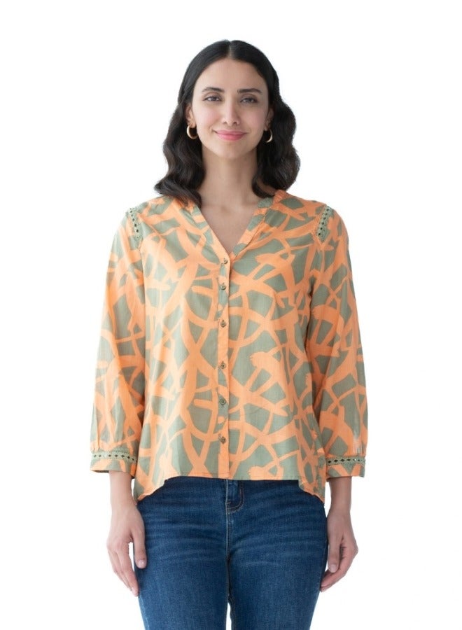 Color Printed Blouse. Bold and Trendy Design