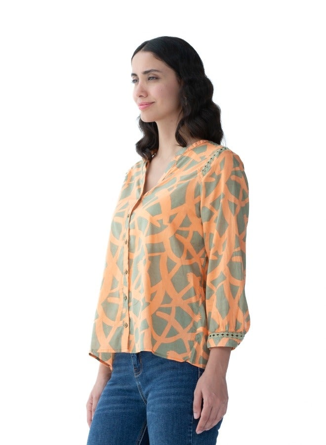 Color Printed Blouse. Bold and Trendy Design