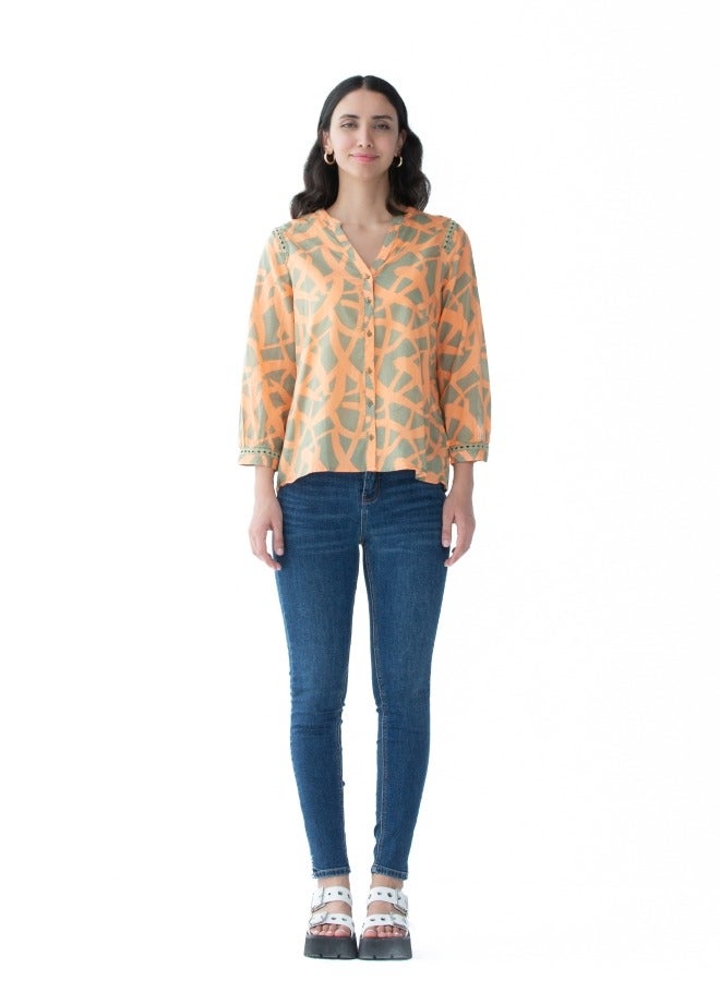 Color Printed Blouse. Bold and Trendy Design