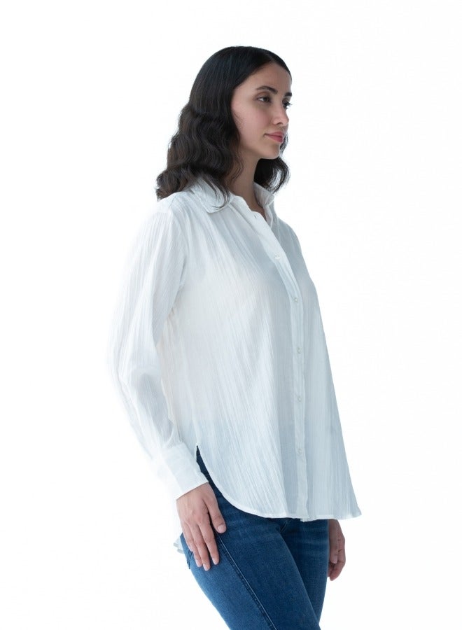 Classic White Button-Down Shirt