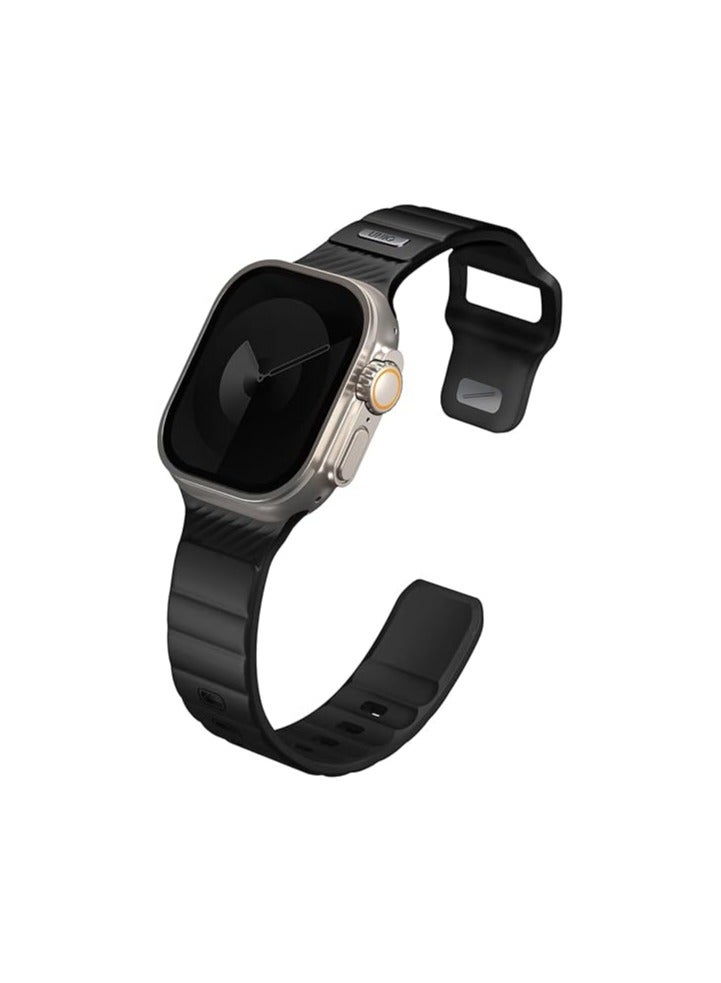 Stride Fkm Rubber Watch Strap Compatible With Apple Watch 49Mm Black