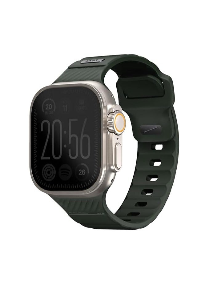 Stride Fkm Rubber Watch Strap Compatible With Apple Watch 49Mm Green