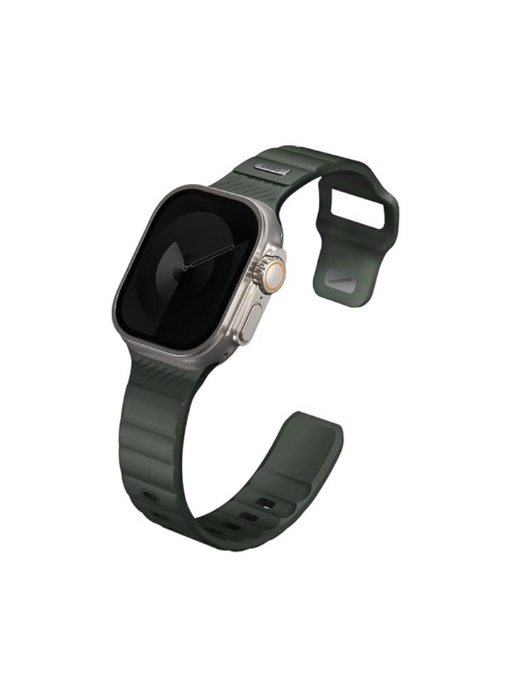 Stride Fkm Rubber Watch Strap Compatible With Apple Watch 49Mm Green