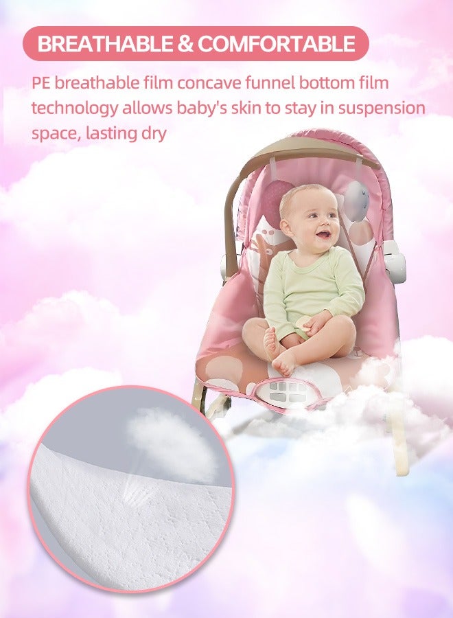 Baby Bouncer Soothing Infant Seat Portable Baby Rocking Chair with Music Baby Swings for Infants Boy and Girl