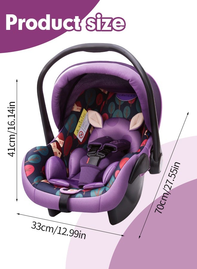 Baby Car Seat With Full Body Support Cushion Baby Carrier Cot with Adjustable Canopy