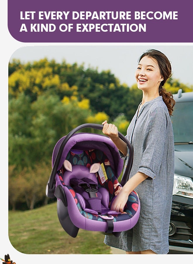 Baby Car Seat With Full Body Support Cushion Baby Carrier Cot with Adjustable Canopy