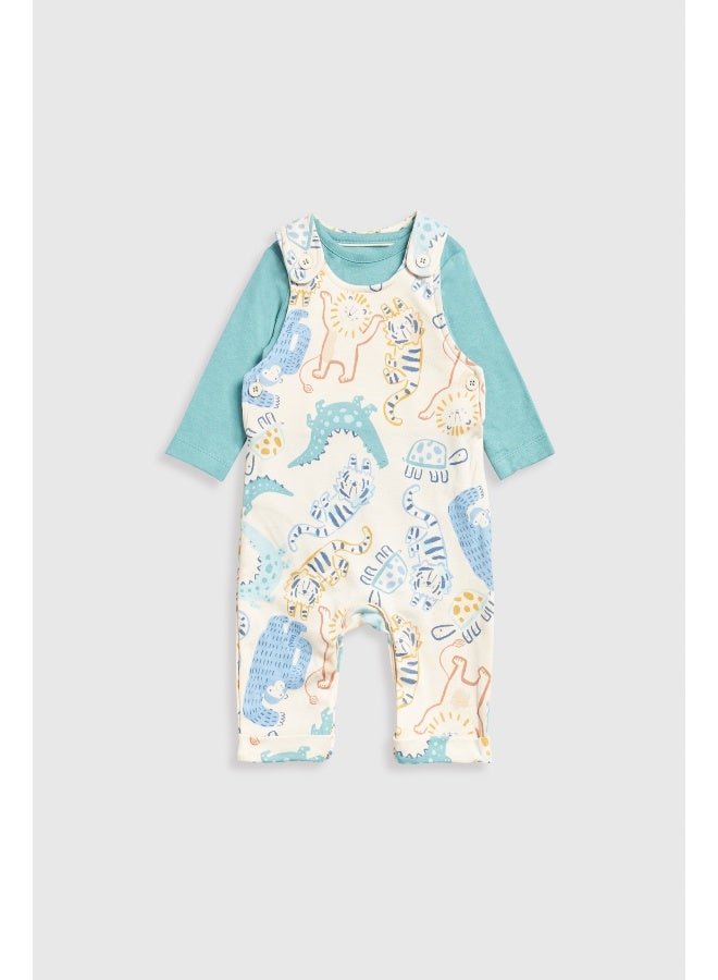 Jungle Dungarees and Bodysuit Set