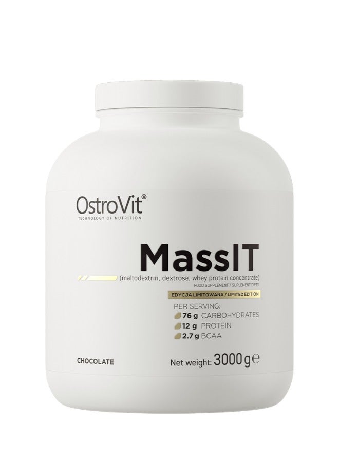 OstroVit Mass IT MassGainer  Chocolate Flavour 3000 Gram