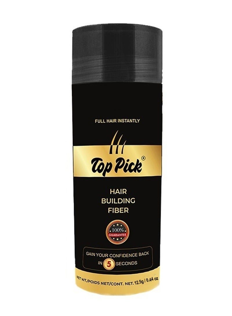 Top Pick Hair Building Fiber Grey 12.5g - Instant Hair Volumizer