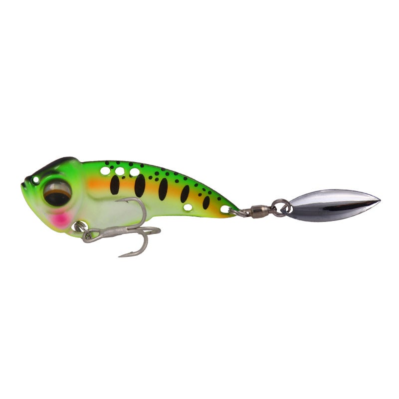 VIB Lure Shiny Spoons Metal Bait Flicker Fishing Tackle OPP bag six color suit