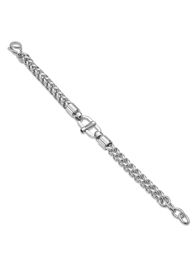 Tuono Stainless Steel Gents Bracelet with Lobster Claw Closure - 210 mm