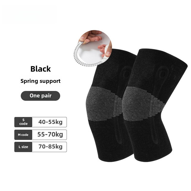 Breathable Knee Support Sleeve for Running and Dancing Charm black [Spring support + new muscle feeling soft fabric]]