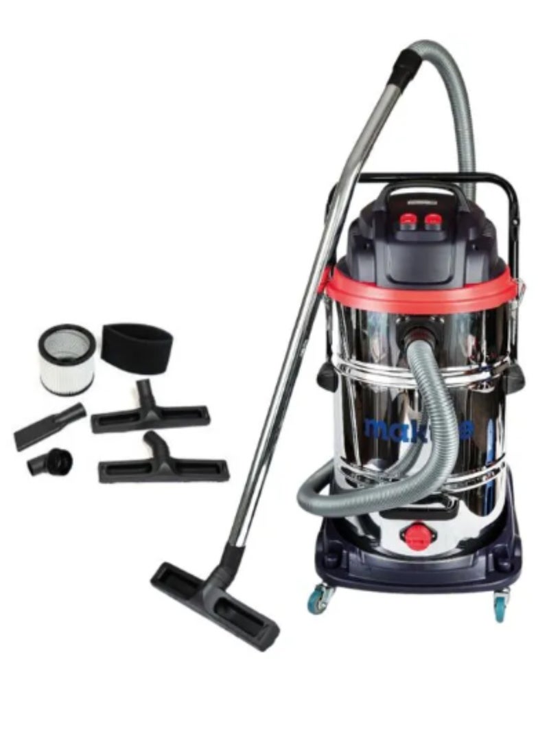 Wet & Dry Vacuum Cleaner, 60L Capacity, 2400W Power, Strong Suction ≥19KPa, High Airflow 35L/s for Home & Office Cleaning, VC121-60
